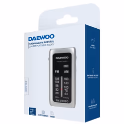 Daewoo DW1129 Radio portable Analogique Noir, Argent