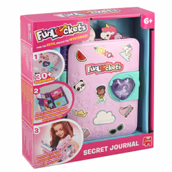 Jumbo Funlockets - Mon journal à secrets, Kit de loisirs créatifs pour enfants, 6 an(s), Multicolore