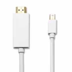 Unotec 28.0049.00.00, 2 m, Mini DisplayPort, HDMI, Mâle, Mâle, Blanc