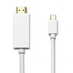 Unotec 28.0049.00.00 2 m Mini DisplayPort HDMI Blanc
