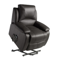 ECODE® Fauteuil Releveur Relax Massage  100% Cuir 9 programmes de Massage ECO-8620UP (Marron)