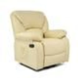 ECODE® Fauteuil de Massage Relax Monaco 10 vibromoteurs à ondulation inclinable à 160 degrés Fonction Chauffage A ++ Beige
