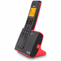 SPC 7290R, Téléphone DECT, Haut-parleur, 50 entrées, Identification de l'appelant, Noir, Rouge