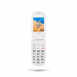 SPC Harmony, Clapet, Double SIM, 6,1 cm (2.4"), Bluetooth, 800 mAh, Blanc