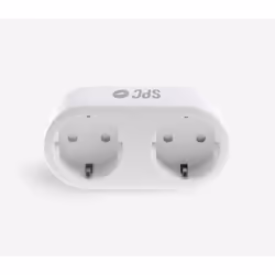 SPC CLEVER PLUG DUAL, Sans fil, Intérieure, Blanc, Android. IOS. Amazon Alexa. Google Assistant., 3680 W, 230 V