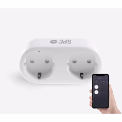 SPC CLEVER PLUG DUAL Prise intelligente 3680 W Blanc