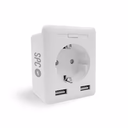 SPC CLEVER PLUG USB, Sans fil, Intérieure, Blanc, Android. IOS. Amazon Alexa. Google Assistant., 2300 W, 230 V
