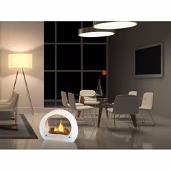 Purline SATURN W cheminée Intérieur & extérieur Cheminée autonome Blanc - Vue supplémentaire 6