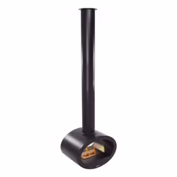 Purline SYKE, Cheminée autonome, Fermé, Noir, Intérieure, Rond, 1,5 L