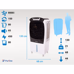 Purline 56014 Climatiseur portatif 65 dB Noir, Blanc - Vue supplémentaire 5