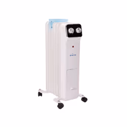 Purline Hoti OR1500, Chauffage électrique à bain d’huile, Huile, Huile, Intérieure, Sol, Noir, Blanc