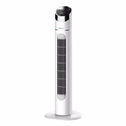 Purline 58133, Ventilateur vertical domestique, Noir, Blanc, Sol, Métal, Polycarbonate (PC), 12 m³, Tactile