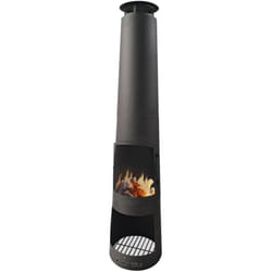 Purline EFP51 Extérieure Cheminée autonome Bois de chauffage, Briquettes de bois Noir