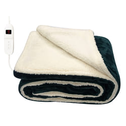 Purline WARMER BED PLUS couverture et coussin chauffant Couverture chauffante 160 W Bleu Laine