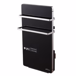 Purline ZAFIR V2000T B, Porte-serviettes échelle, Droit, Mural, Noir, Acier inoxydable, 2000 W