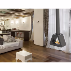 Purline SYKE PYRAMID cheminée Intérieure Cheminée autonome Éthanol Noir