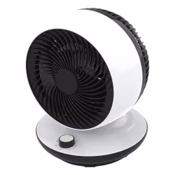 Purline 63476, Ventilateur à lame domestique, Noir, Blanc, Table, 90°, Rotatif, Secteur