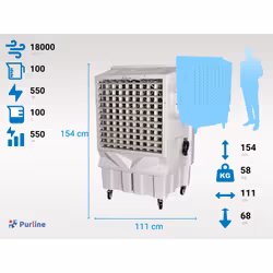 Purline 63478 Climatiseur portatif 100 L 64 dB Blanc - Vue supplémentaire 4