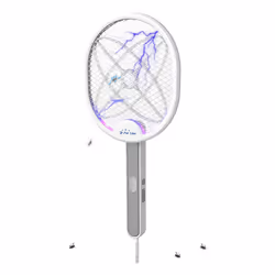 Purline ZZAP RACQUET appareil anti-moustiques/insectes Automatique Insectiseur Adapté à une utilisation à l'intérieur Noir, Gris, Blanc