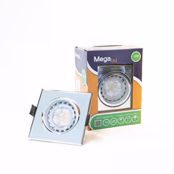 Spot encastrable LED amovible Argenté 4W - Equivalent 40W - Mega Led CL10GUSC40W