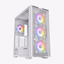 Hiditec H2 AIR ARGB, Tower, PC, Blanc, ATX, EATX, ITX, micro ATX, Acier, Multi