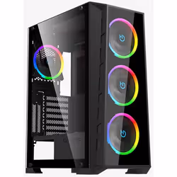 Hiditec MH12, Tower, PC, Noir, ATX, EATX, ITX, micro ATX, Jouer, Multi