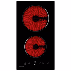 Infiniton VIT2FBN, Noir, Intégré, 30 cm, Céramique, Verre-céramique, 2 zone(s)