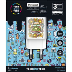 TECH1TECH TEC2503 chargeur d'appareils mobiles Smartphone Blanc Secteur Intérieure