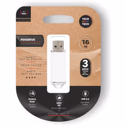 TECH ONE TECH TEC3005-16, 16 Go, USB Type-A, 2.0, Casquette, Blanc