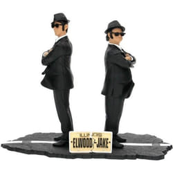 Set de 2 figurines The Blues Brothers Jake et Elwood - WTT - 17 cm - Peintes à la main