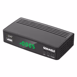 i-ZAP GOMMOLO, Cable, HD, DVB-T, DVB-T2, 10 bit, HEVC, Noir