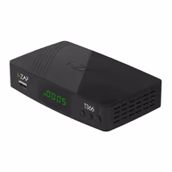 i-ZAP T366, Cable, HD, DVB-T, DVB-T2, 10 bit, HEVC, Noir