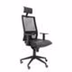 Fauteuil de bureau ergonomique avec mécanisme synchrone et hauteur réglable Dossier haut en maille respirante avec tête de li ...