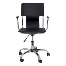 PIQUERAS Y CRESPO Bogarra, Chaise avec assise rembourrée, Dossier en cuir rembourré, Noir, Noir, Simili-cuir, mousse, Vinyl,  ...