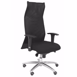 PIQUERAS Y CRESPO 13SBALI840, Siège rembourré, Dossier grillagé, Noir, Noir, Tissu, Mesh, Nylon