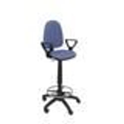 Tabouret ergonomique - PIQUERAS Y CRESPO - Modèle T04CP - Siège et dossier rembourrés - Réglable en hauteur