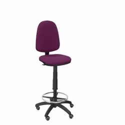 Tabouret ergonomique - PIQUERAS Y CRESPO - Ayna - Tissu BALI violet - Réglable en hauteur - Roulettes parquet