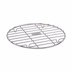 Grille inox diamètre 25cm pour cuisine à la Plancha. Optimise la cuisson de vos aliments saisis sur la plancha.Maintient au c ...
