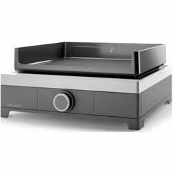Plancha gaz Forge Adour MODERNG45A avec plaque monobloc en fonte émaillée et châssis acier noir et gris clair double paroi re ...