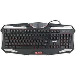 TALIUS Arconte clavier USB QWERTY Espagnole Noir, Argent