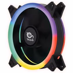 TALIUS Siroko Spectrum RGB, Ventilateur, 12 cm, 1500 tr/min, 25 dB, 34,34 cfm, Noir