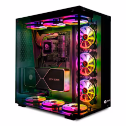 TALIUS Cronos, Bureau, PC, Noir, ATX, EATX, micro ATX, Métal, Verre trempé, Jouer