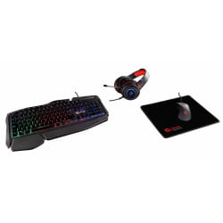 TALIUS Gaming kit V.2 clavier Souris incluse USB QWERTY Espagnole Noir