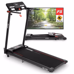 Tapis de course pliable - FITFIU Fitness MC-100 - max. 12km/h - 1500W - surface 42x100cm - inclinaison - App KINOMAP - max.12 ...