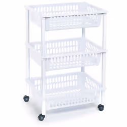 Description générale Ce range-légumes à 3 étages avec roulettes est un accessoire pratique et fonctionnel pour votre cuisine. ...