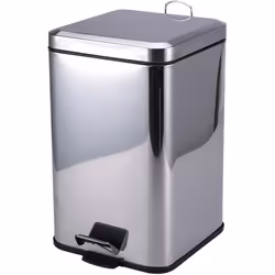 • Poubelle ou poubelle de couleur métallisée mate. • Fabriqué en acier inoxydable. • Pédalez pour soulever le couvercle. • Ca ...