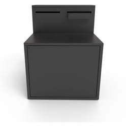 Meuble Support Plancha noir avec bar pour cuisine Forge Adour Noir