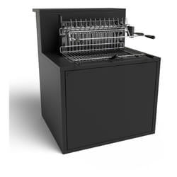 Support gril acier ferme 66 comptoir bar noir