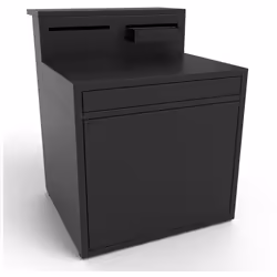 Ce module combine 2 fonctions : support desserte et comptoir bar. Equipé d'une porte avec ouverture Push to open, un bac de r ...