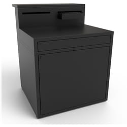 Meuble Support Desserte noir avec bar pour cuisine Forge Adour Noir
